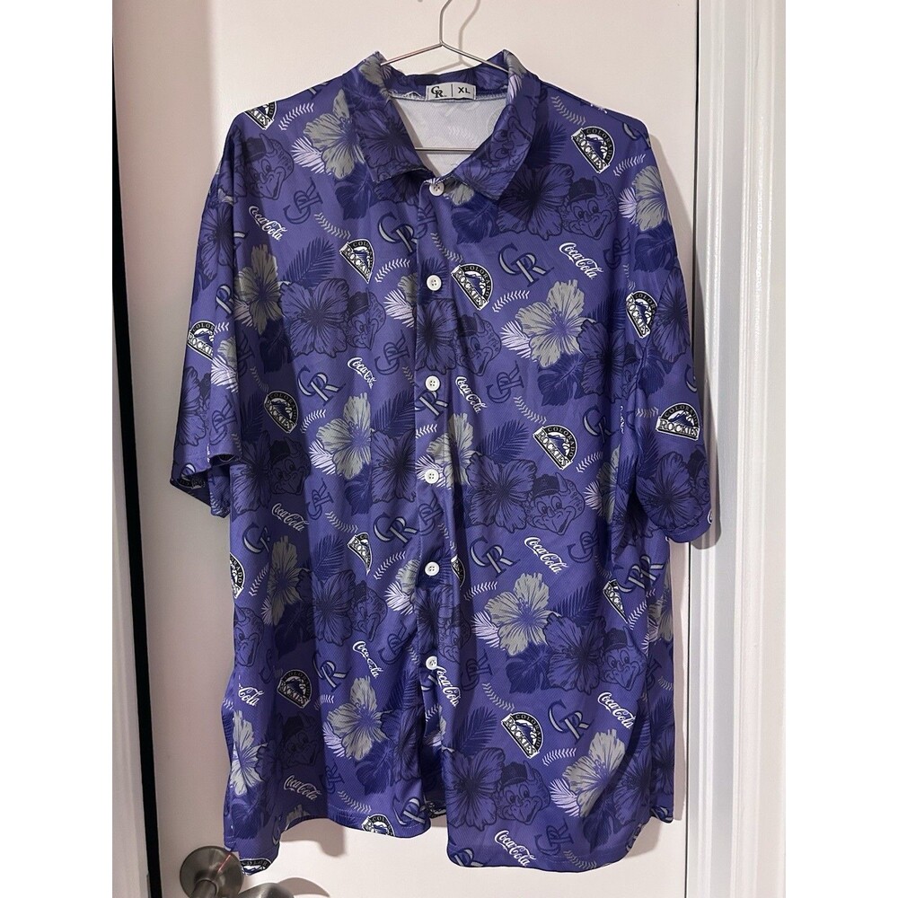 Colorado Rockies Dinger x Coca Cola MLB Shirt XL Baseball Hawaiian SGA